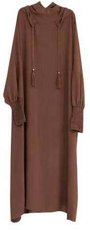 Générique Robe Musulmane Femme Fete,Robe Musulmane Femme Chic À Manches Longues Vêtements Ethnique Imprimé Décontractée Décontractée Longueur Au Sol Dress Ample Respirant pour Ramadan Fêtes