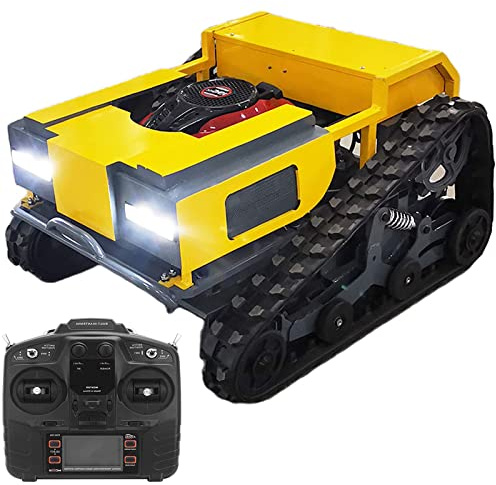 Remote Control Gasoline Lawn Mower, 9.5HP 4-Stroke Engine, Crawler Design for 30° Incline, Ideal for Farm, Garden, Orchard Maintenance