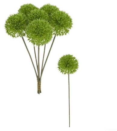 Elegante toque floral con crisantemos de seda realistas, perfecto para bodas y espacios de vida, 7 unidades (verde)