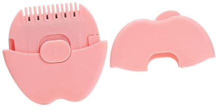 PRETYZOOM Haarschneidekamm Doppelseitiger Haarschneider mit Sicherheitsklingen Kompakt Leichter für Dünnes und Dickes Haar Tragbar für Junge Mädchen und Rosa