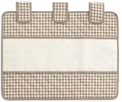 Copriforno con Tasca in Tela Aida per Ricamo Punto Croce, Copriforno Grande con Tasca in Tela Aida per Ricamo Punto Croce, Trapuntato, 54×42 cm (16 Quadretto BEIGE)