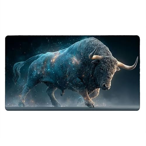 Tappetino Mouse Gaming XXL, 1600x800x3mm Grande Tappetino Scrivania Cuciti Base in Gomma, Mouse Pad Impermeabile Antiscivolo, Desktop Migliora Precisione Velocità (La Stellazione Del Bovino) xR7-605