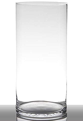 INNA-Glas Bodenvase Glas Sansa, Zylinder - rund, klar, 40cm, Ø 19cm | Hohe Vase - Glasvase