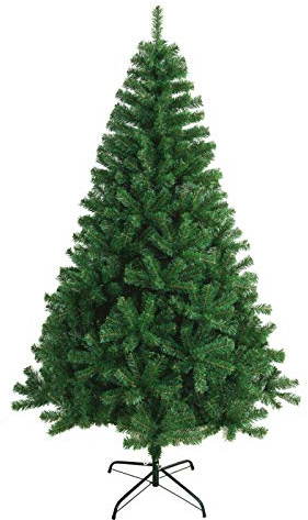 SOLAGUA Árbol de Navidad Artificial Extra Relleno, Arboles con Hojas de Espumillón 150cm a 300cm de Primera Calidad, Súper Natural C/Soporte Metálico.(Verde, 210cm 958Tips)