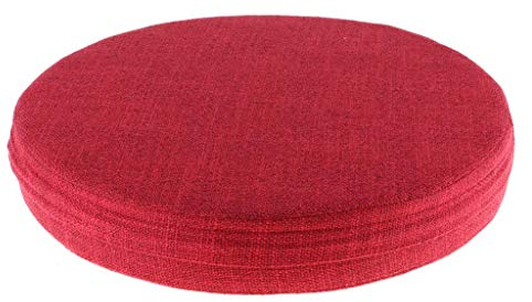 Tubayia Cojín redondo portátil de meditación para yoga, 40 x 10 cm, para casa, oficina, viajes, color rojo