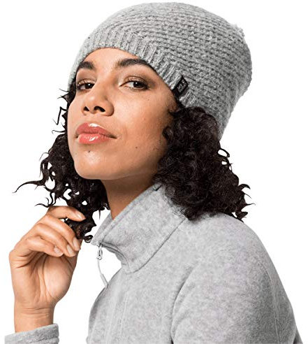 Jack Wolfskin Damen Mütze Stormlock Wool Mütze, Light Grey, M, 1909011