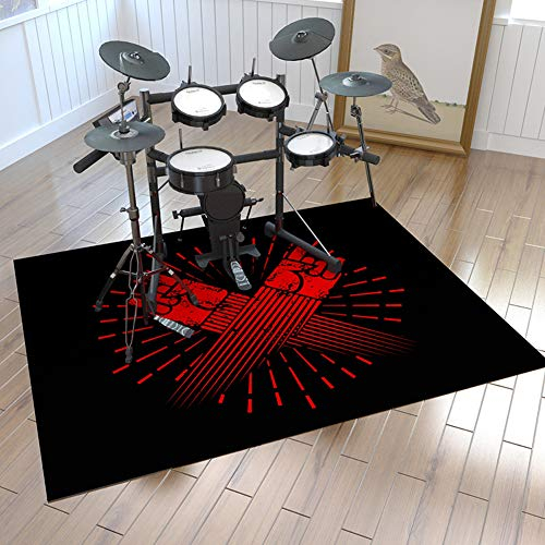 ZXHH rutschfeste Trommelmatte Drum-Teppich Antivibrationsmatten Schlagzeugteppich Trommelteppich Quadratische Schallschutzdecke Drum Rug Für Bass Drum Snare Und Core Set-Komponenten Matte