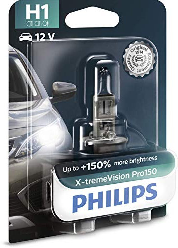 Philips Automotive Lighting X-tremeVision Pro150 H1 Scheinwerferlampe +150%, Einzelblister