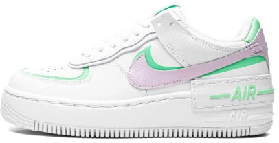 Nike Af1 Shadow Cu8591, scarpe da ginnastica da donna, Bianco/Lilla Infinito/Calcio Grigio/Verde Glow/Viola Shock, 36.5 EU