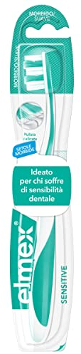 Elmex Spazzolino Sensitive per Denti Sensibili Setole Morbide Manico Ergonomico