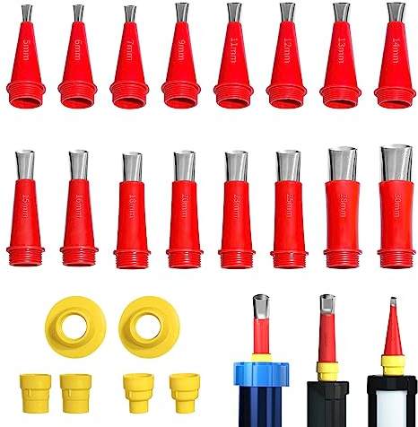 22 Stück Edelstahl Dichtungsdüse Edelstahldüsen Satz, Dichtungsfinisher Einteiliger Dichtmittel Finishing Werkzeug, für Fenster Badezimmer (22Pcs)