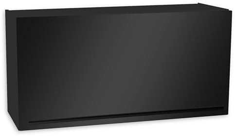 Jazz Moderner Hängeschrank Küche mit Liftfunktion in Schwarz matt - Geräumiger Küchenschrank mit viel Stauraum - 100 x 50 x 34,6 cm (B/H/T) | Moderner Küchenschrank geräumig mit einem Einlegeboden, mit viel Stauraum für Kochutensilien, schwarzer Griff, Serie Jazz