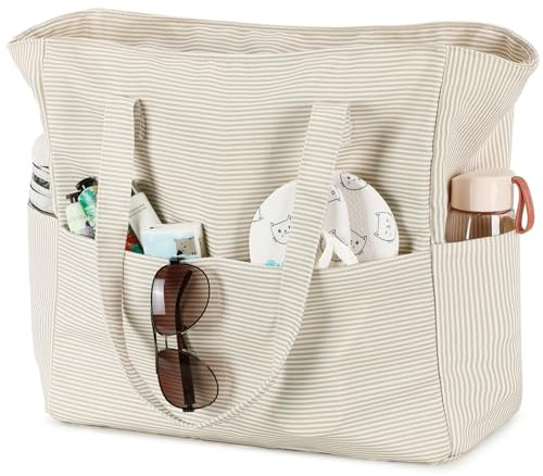 Bluboon Waterproof Beach Tote Pool Bags for Women Ladies Extra Large Gym Tote Carry On Bag With Wet Compartment for Weekender Travel