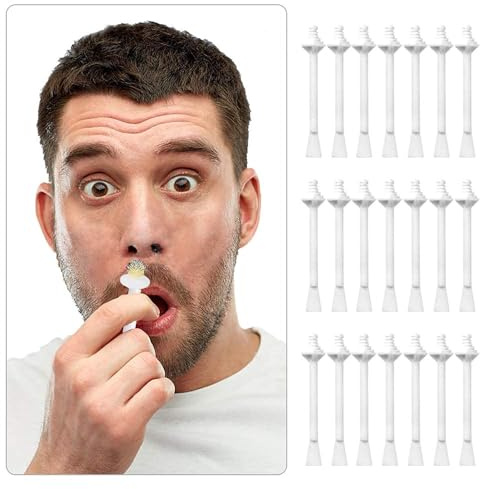 Fonyiunce 100 Pièces Applicateurs de Cire de Nez, âtonnets d’Épilation Nasale à Deux Extrémités, Cire de Nez Baguette, Spatule Cire Epilation, pour Le Nez, Les Sourcils, Les Poils du Visage et L'épil