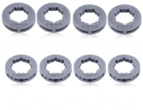 AUMEL 4 Stück 325-7T (19mm) & 3/8-7T (22mm) Ritzelfelgen für Husqvarna 154 254 257 262 XP 455 460 555 Oregon 18270 Rancher 50 51 55 Kettensäge Ersatzteile