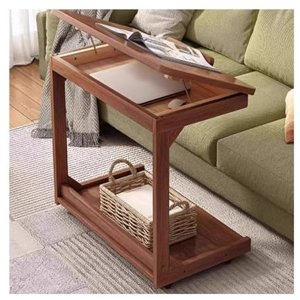 XXAD553TY Mobile Workstation Tragbarer Nachttisch, minimalistischer Kleiner Computertisch, Schlafzimmer, Zuhause, Wohnzimmer, Faltbarer Sofa-Nachttisch Mobiler Schreibtisch