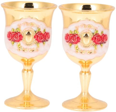 Alipis 2 Pz calice d'epoca tazza di liquore in stile europeo bicchieri da martini colorati bicchierini bicchieri degustazione vino bicchiere natalizio decorazione della tazza da cocktail