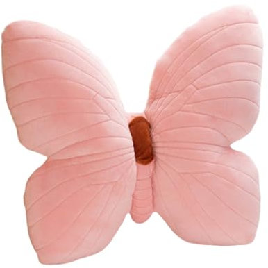 champracer Schön Schmetterling Kissen Zierkissen Kuschelkissen, Weiches Sofakissen Geeignet für Jungen Mädchen und Babys, Dekoration, Schießen Requisiten (50x40 cm,Rosa)