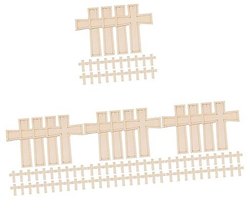 Lurrose 4 Sätze Holz Kreuzen Kreuzchips Selber Machen Party-diy-zubehör Bastelset Basteln Für Holzreste Graffiti-chip Handgemachte Selber Machen Hölzern Stück * 4