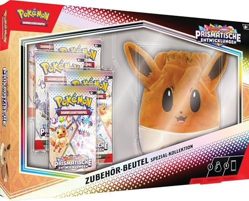 BB-Toy-Trades Bundle aus Pokemon Karmesin & Purpur Prismatische Entwicklungen Zubehör-Beutel Spezial-Kollektion KP 8.5 - Sammelkarten Booster Packs - Deutsch und Toploader