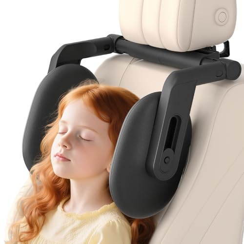 Oasser Cale Tête Enfant Voiture Repose Tête Voiture Adulte Appui Tête Voiture Rotation à 360 ° Réglable de Haut en Bas pour Sièges Auto Ideal pour Dormir en Voiture Voyage Convient à Enfant et Adulte