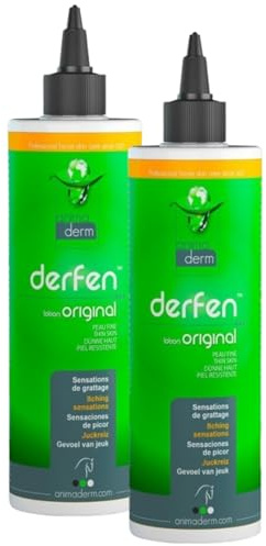 RL24 Animaderm - Derfen Original Lotion – 2 x 250 ml (2er Set) | Hautpflege für empfindliche Pferdehaut – Hautlotion für Sommerdermatitis – Pferdepflege bei gereizter Haut & Juckreiz