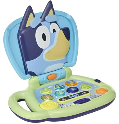 Bluey My First Laptop Interactive Toy for Kids & Toddlers – Educational Role Play Learning Laptop with 14 Sounds, Theme Tune, Character Buttons, Eyebrow Feature & 2 Play Modes – Batteries Included