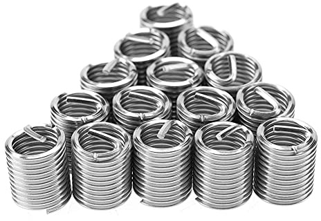 Ejoyous Lot de 50 inserts filetés en acier inoxydable M10 en SS304 pour aluminium et avec meilleure résistance de connexion (M10 x 1,5 x 2d)