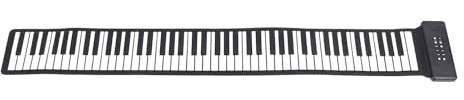 Pongnas Clavier de Piano Enroulable Tapis de Piano Pliable 88 Touches Piano Portable avec Haut-Parleur intégré pour Enfants Débutants Adultes