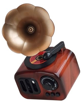 VALICLUD Carillon Grammofono in Plastica Creativo Decorazione da Tavolo Vintage per Casa e Ufficio Scatola Musicale da Interno Adornamento Multifunzionale per Ambienti Domestici