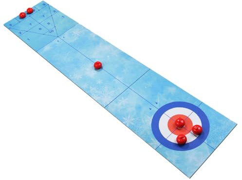 Tischgolf Spielset - Interaktive dreifach Faltbare Matte,Curling und Bowling Tischspiel - Für Wohnzimmer, Studentenwohnheim, Wohnung, Party, Klassenzimmer, Kinder, Jugendliche, Freunde,