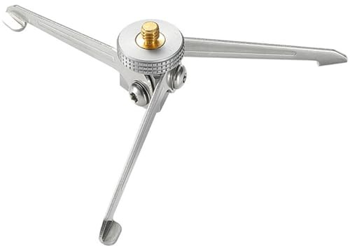 TEMPNAP Foldable Tripod Outdoor Lamp Rack Mini Tripod for Phone Lightweight Portable Aluminum Alloy Silver for Video Chat and Online Class
