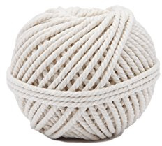 Ficelle coton torsadée Ø 2mm ±40m, Coloris Ecru, Idéal pour macralé, bricolage, jardinage
