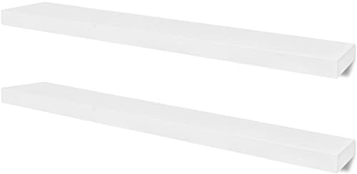 vidaXL 4X Wandregal Weiß 100cm Wandboard Bücherregal Hängeregal Schweberegal