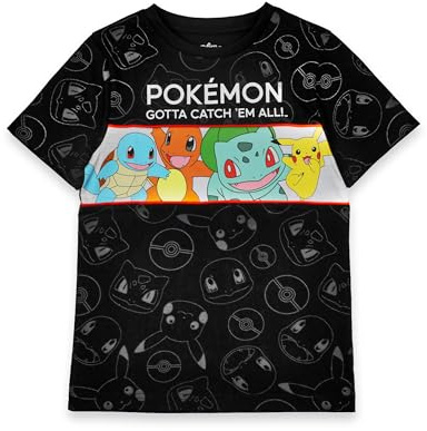 Pokémon Jungen T-Shirt mit Pikachu Motiv – Kurzarmshirt für Kinder
