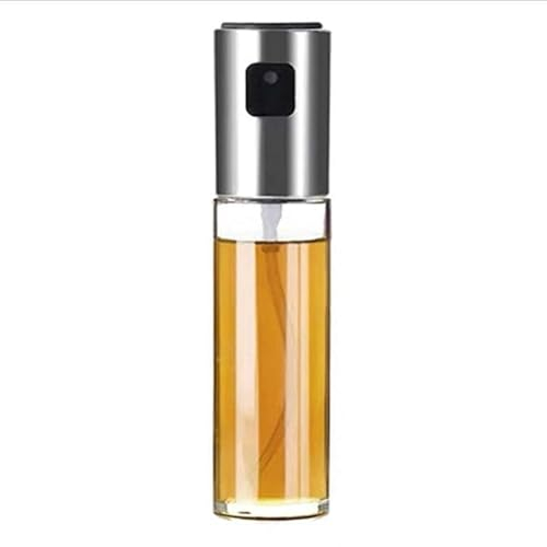 INF Botella pulverizadora de aceite, botella pulverizadora de acero inoxidable y vidrio para aceite/vinagre, 100 ml