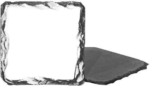 6 x Foto-Untersetzer aus Schiefer, 10 x 10 cm, Sublimations-Rohlinge, Wärmepressung