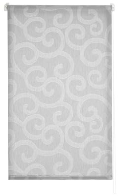 Estoralis | ORNELLA | Tenda a rullo moderna | tessuto jacquard traslucido | Grigio | 150 x 255 cm (larghezza/altezza) dimensione del tessuto 147 x 250 cm. | Tende per finestre e porte