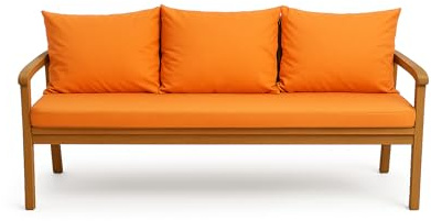 Bankauflage für Gartenbank- Polsterauflage für & Hollywoodschaukel-Gartenschaukel Kissen-hollywoodschaukel Kissen-bankkissen Outdoor (160 x 60 x 50 cm, Orange)