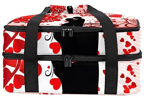 suojapuku Isolierte Tasche,Lunchtasche,doppellagige Kühltasche,Baum-Valentinstag-Fahrrad,Wiederverwendbare Lunchbox,auslaufsichere Picknicktasche