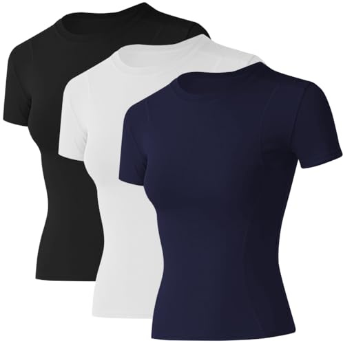 Loovoo Woman Cute Shirts Girl Swiftly Dry Pilates Stretch Training Trendy Polyester Summer Lightweight Clothing