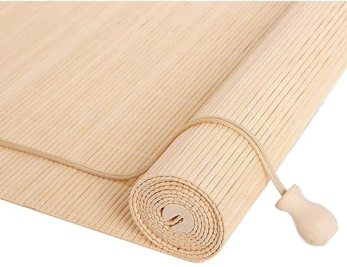 Sh000ad Tenda a Rullo in bambù Naturale,Tenda Avvolgibile in bambù per Finestre,Tenda Separazione,Privacy,Tenda Oscurante,per Interni,Esterni,Personalizzato,Larghezza x Altezza (50cm x 140cm)