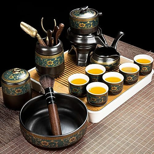 XaEjNzwDT theiere avec infuseur Service a The Tasse thé Service à thé Kung Fu céladon de Luxe léger de Style Japonais, Service à thé en céramique pour Le thé(Color:H,Size:)