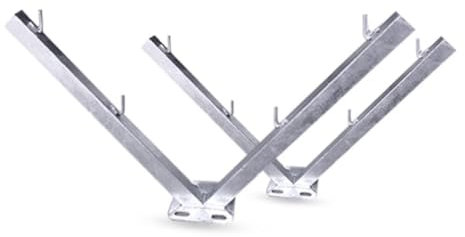 exproyzk 1 Paar V-Bügel Rasiermesser-Stacheldrahtbügel Anti-Diebstahl Stacheldraht Verlängerung, Roll Concertina Gartenzaun Drahtbügel