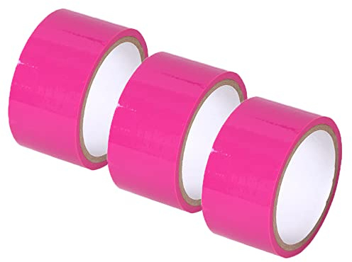Love69Toys Ouch! - Cinta de bondage de 20 m de largo, 5 cm de ancho, 3 unidades, estática, cinta SM, versátil, para parejas sexuales, mujeres, hombres (rosa)