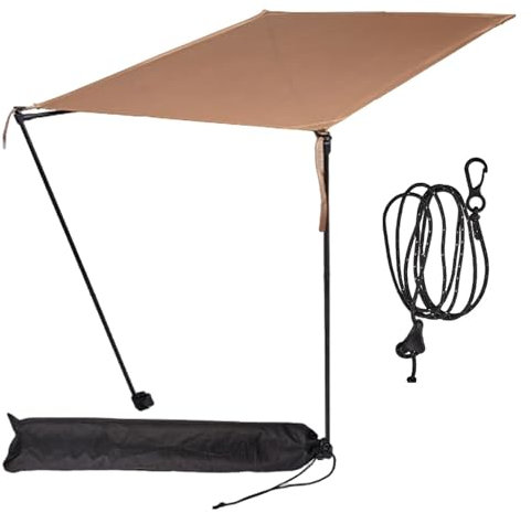 Verstellbare Markise, einziehbare Terrassenmarkise, Reise-Strandschirm, leichter Sonnenschutz für den Außenbereich, vielseitiges Sonnensegel für Sonnenschutz, Terrasse, Garten, Camping, und