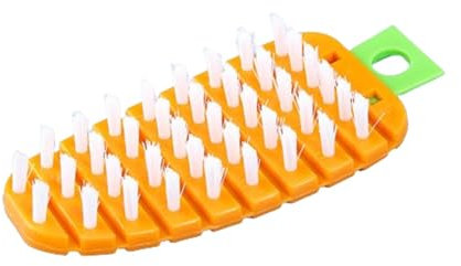 Duroecsain Flexible Gemüsebürste, Obstbürste, faltbar, mehrere Segmente in Karottenform, Gemüsebürste, Kartoffelbürste für Lebensmittel