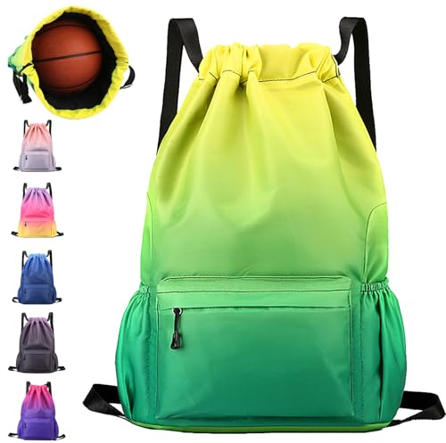 AUNGCSHE Turnbeutel Sportbeutel Damen Jungen, 25 L Wasserdicht Sport Rucksack, Beutel mit Kordelzug Drawstring Bag für Gym Schwimmen Reisen