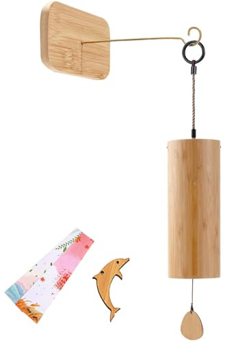 Campane a Vento,Campanelli a vento in bambù,Chimes Carillon di Vento Sintonizzati,scacciapensieri in bambù per giardino,campane a vento per esterno e interni,per cortile,patio (vento)