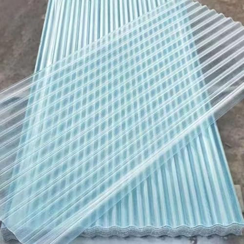 12 PCS 3'x 3.2' Clear Polycarbonate Roofing Sheet, Splicable Corrugated Plastic UV Resistant Greenhouse Shed Canopy, Transparent Insulation Day Lighting Panels, Easy Cut Covering Panel for Outdoor